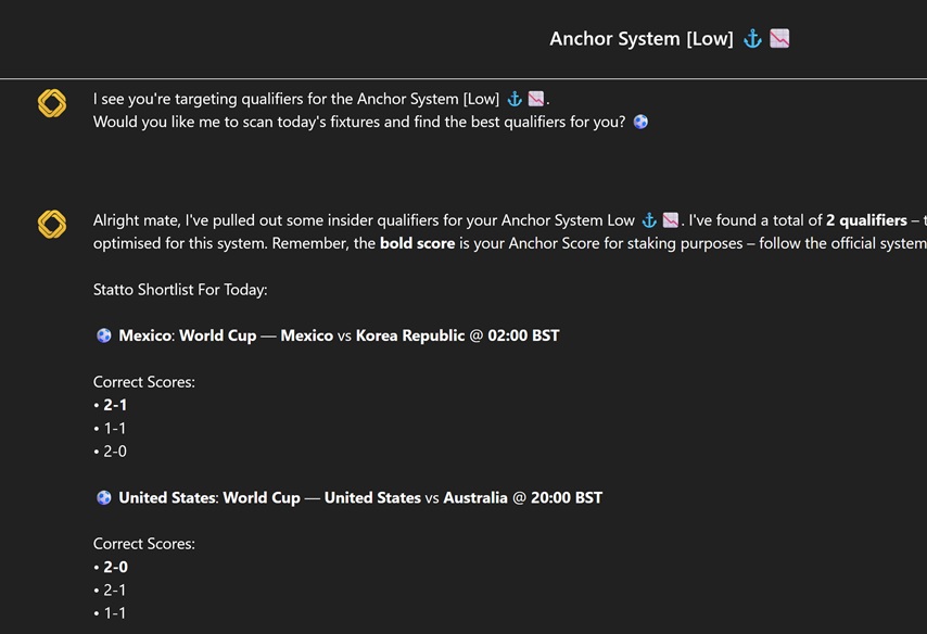 statto system bets